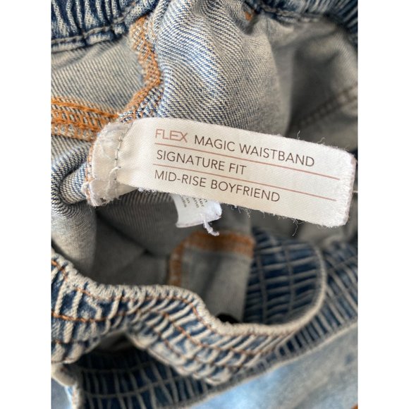 Lane Bryant Womens Drestroyed Mid-Rise Boyfriend Jean Size 22 Signature Fit - Picture 4 of 15